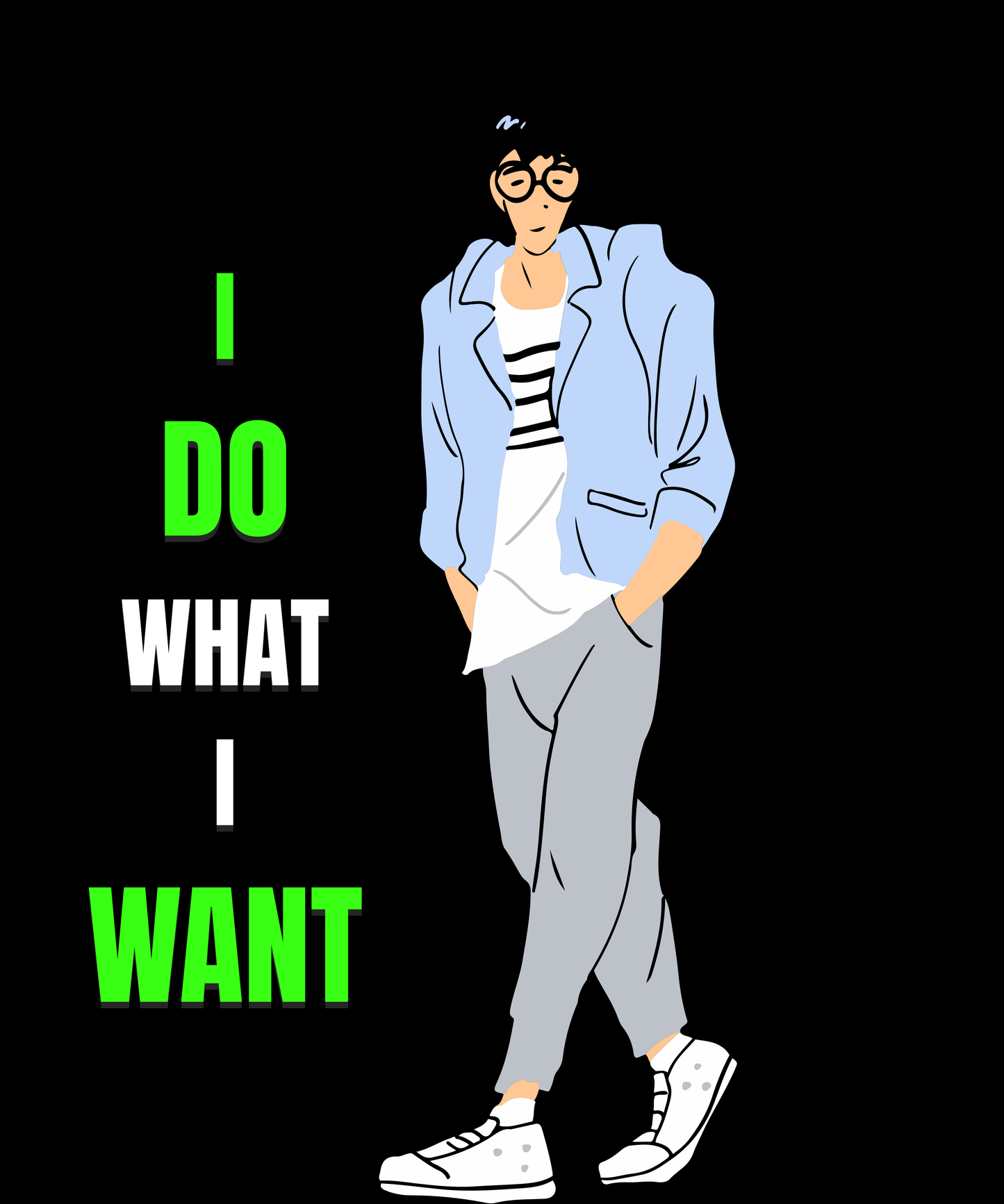 I Do What I Want – Gen-Z Streetwear Oversized Black T-Shirt