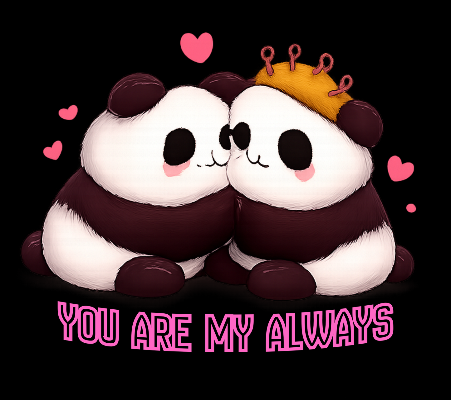 Valentine Special Panda T-Shirts for Your Girlfriend/Boyfriend || Cotton T-Shirts.