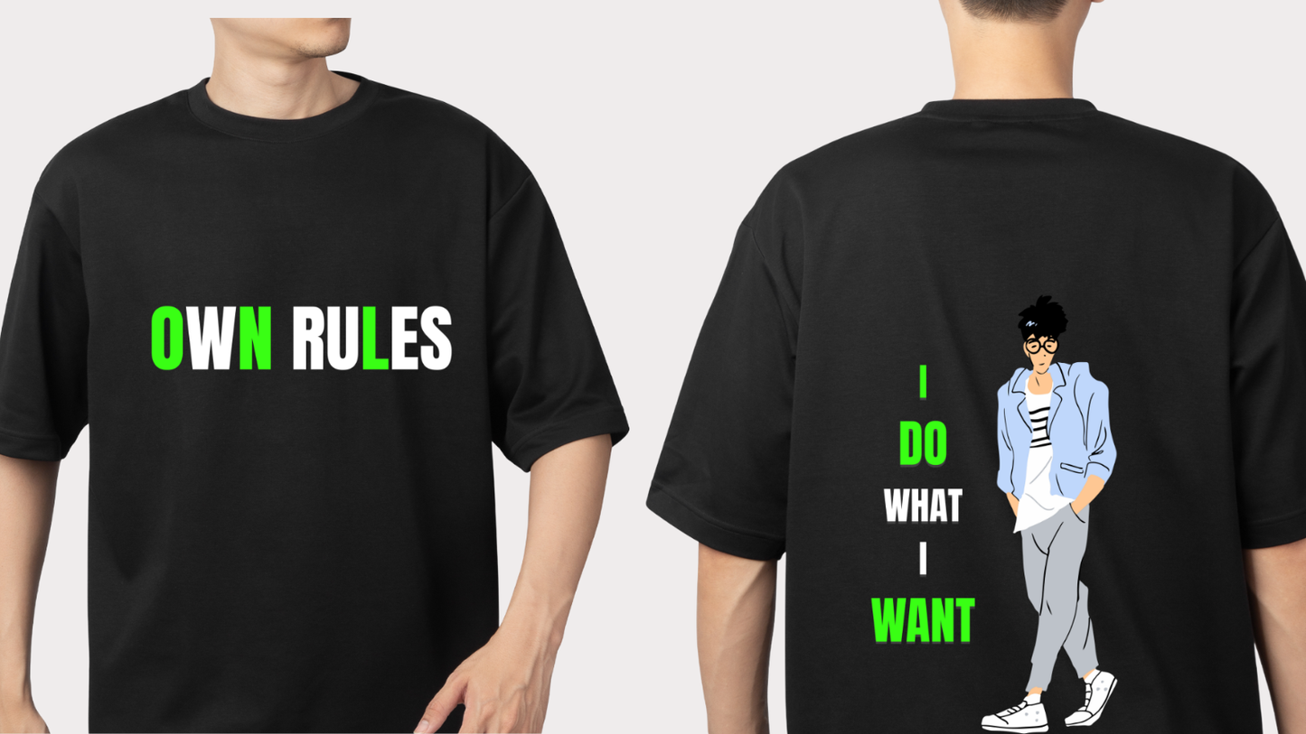 I Do What I Want – Gen-Z Streetwear Oversized Black T-Shirt
